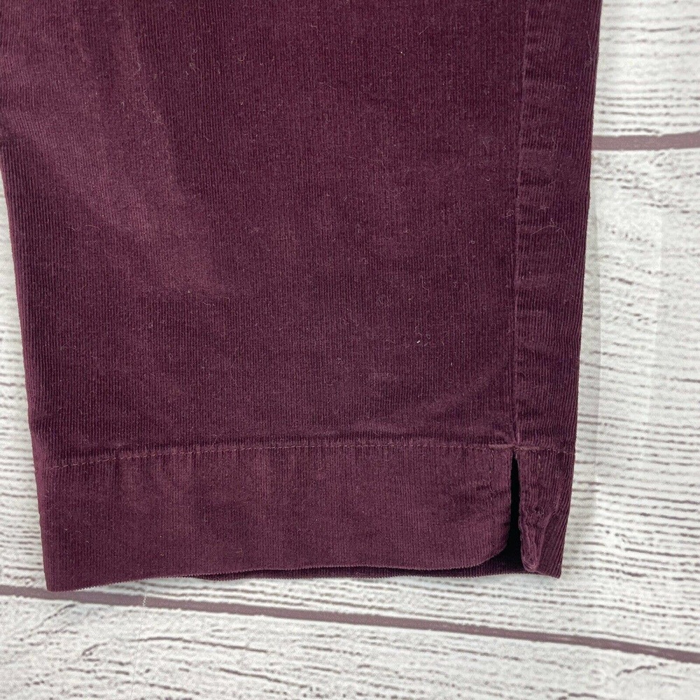 J Jill Purple Red Pull-On corduroy Pants Elastic Waist Size 14 - Picture 4 of 9